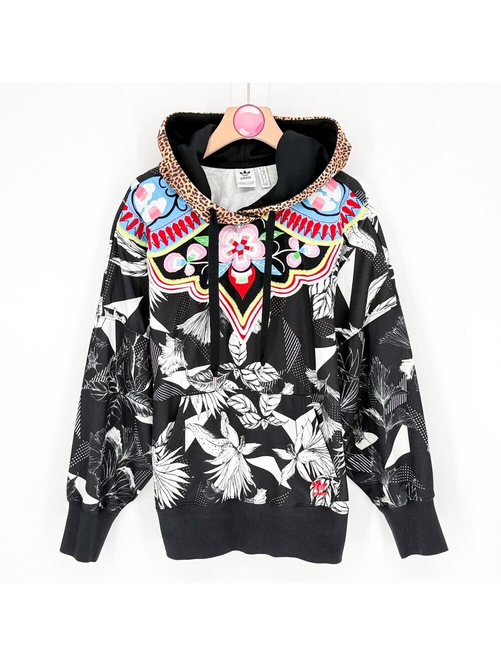 NWOT Adidas x FARM Rio Tropical‎ Floral Hoodie Women Small